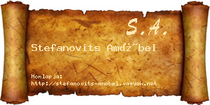 Stefanovits Amábel névjegykártya
